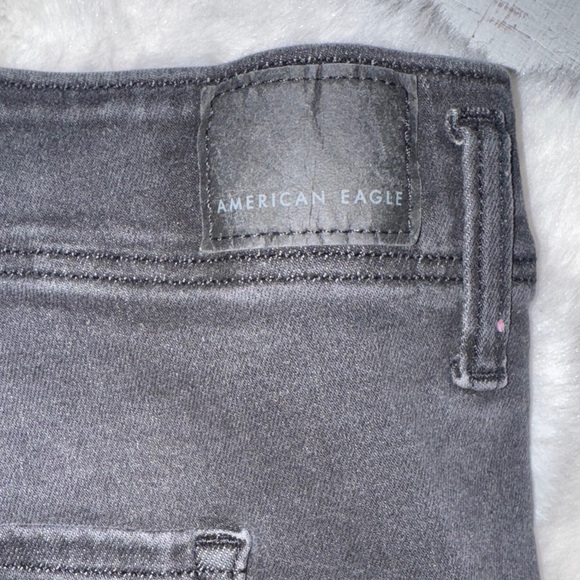 American Eagle Outfitters Women's Black  Charcoal Gray Jeans - Picture 7 of 9